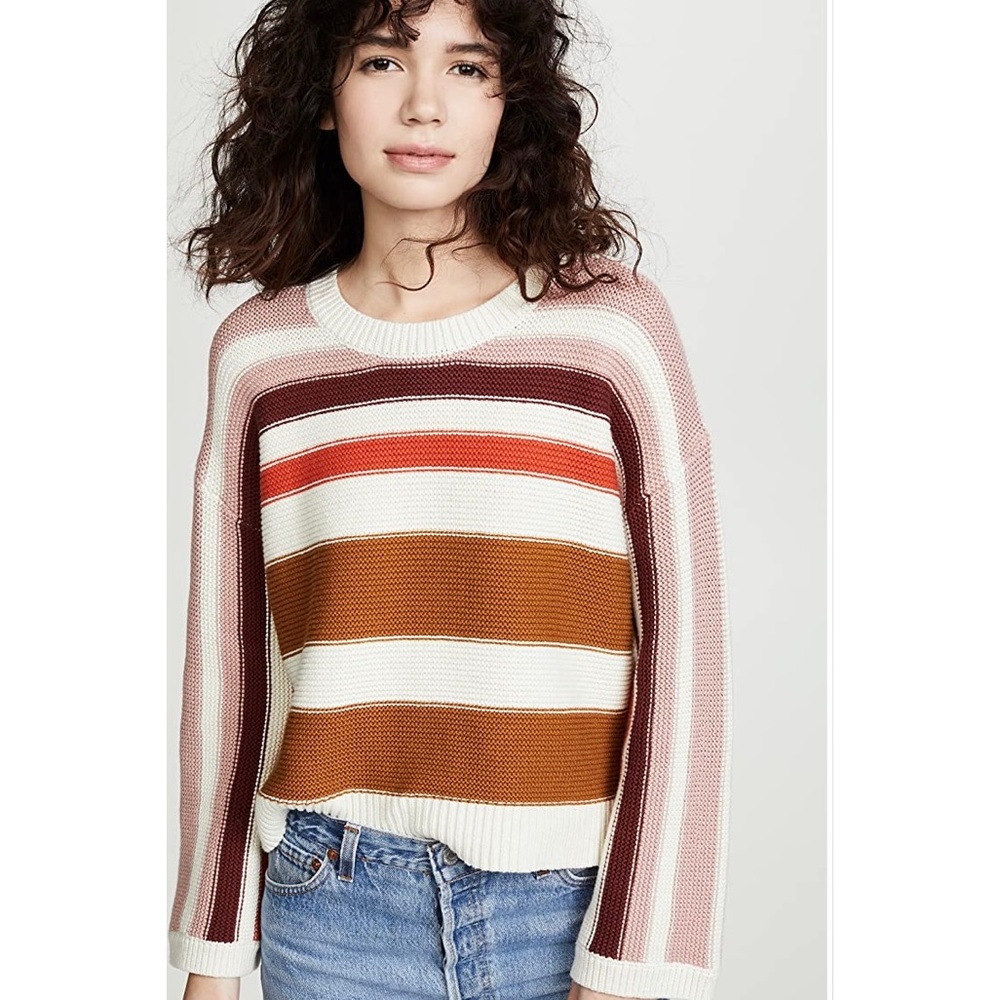 Madewell Valleyscape Pullover Striped Sweater in size Medium